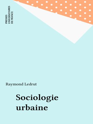 cover image of Sociologie urbaine